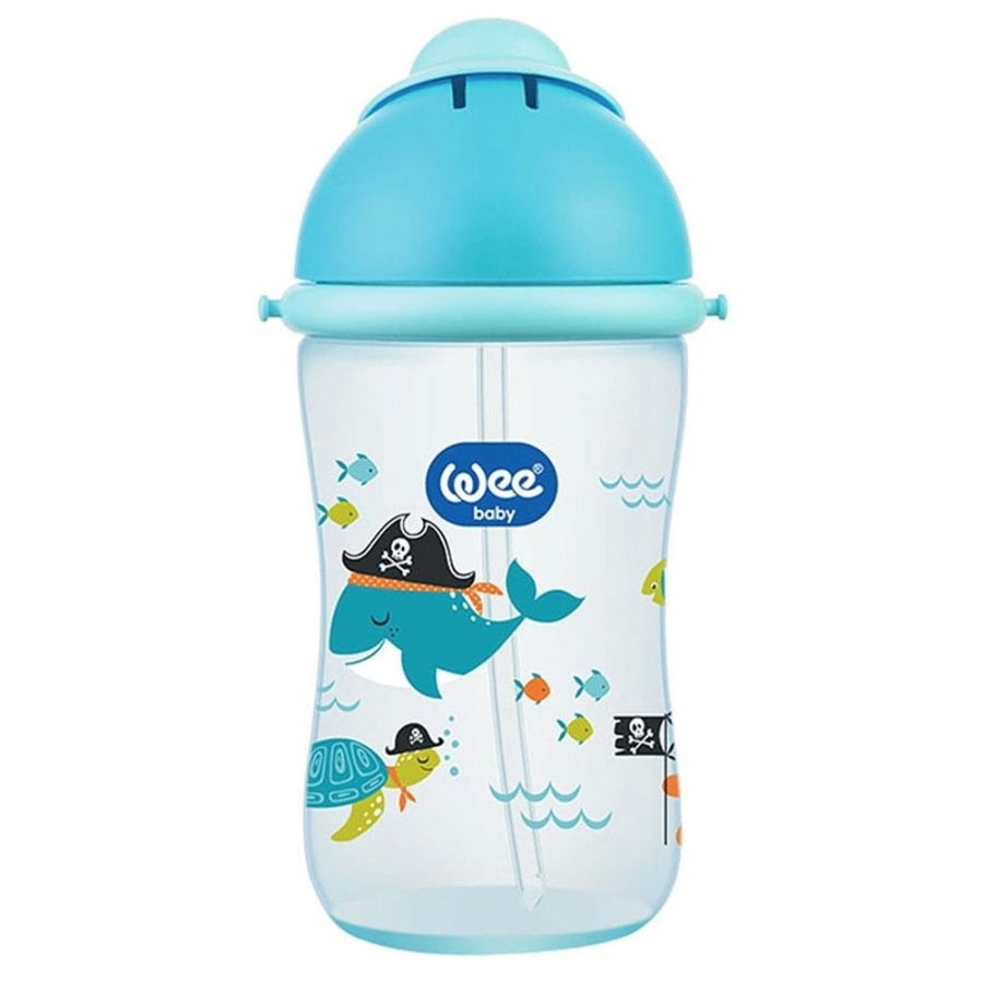 Wee Baby Straw Cup Blue Leak-Proof Sippy Cup 380ml