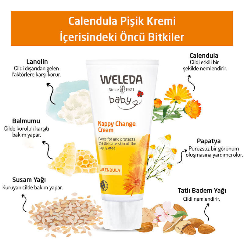 Weleda Calendula Diaper Care Cream with Zinc Oxide 75 ml