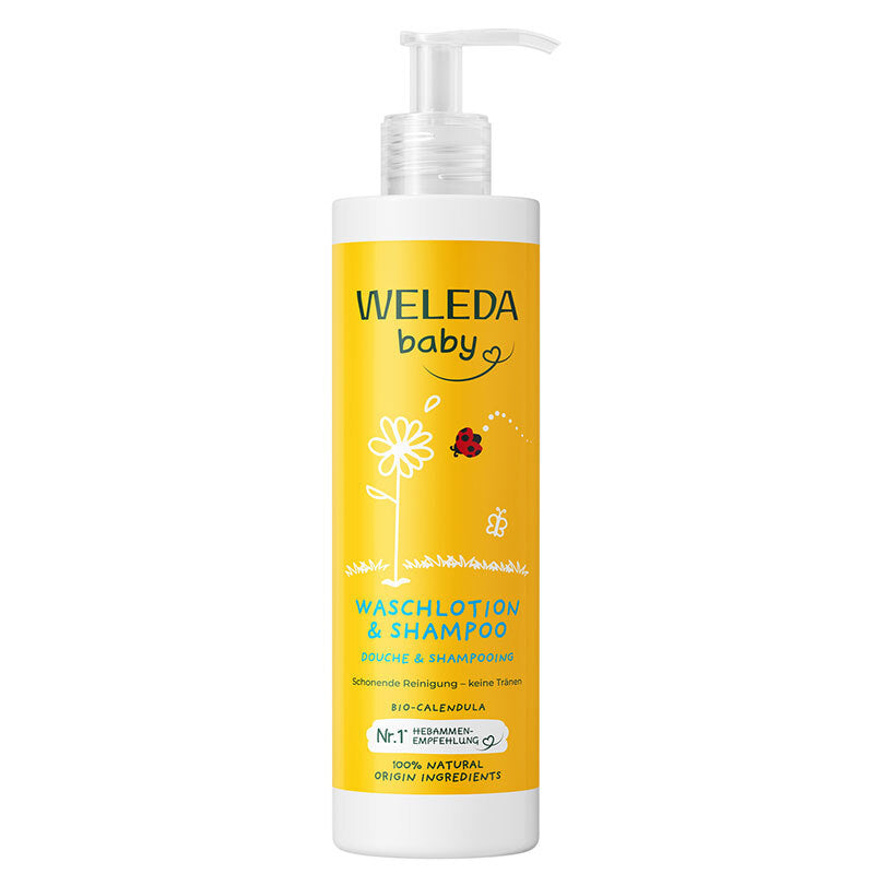 Weleda Calendula Baby Shampoo & Body Wash for Sensitive Skin 400ml