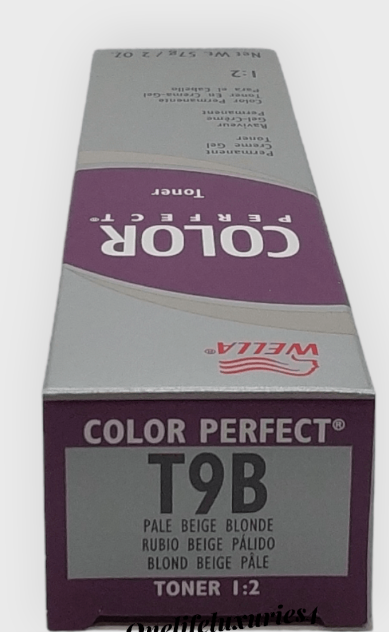 Wella Color Perfect Toner Permanent Creme Gel Toner 1:2 T9B Pale Beige Blonde