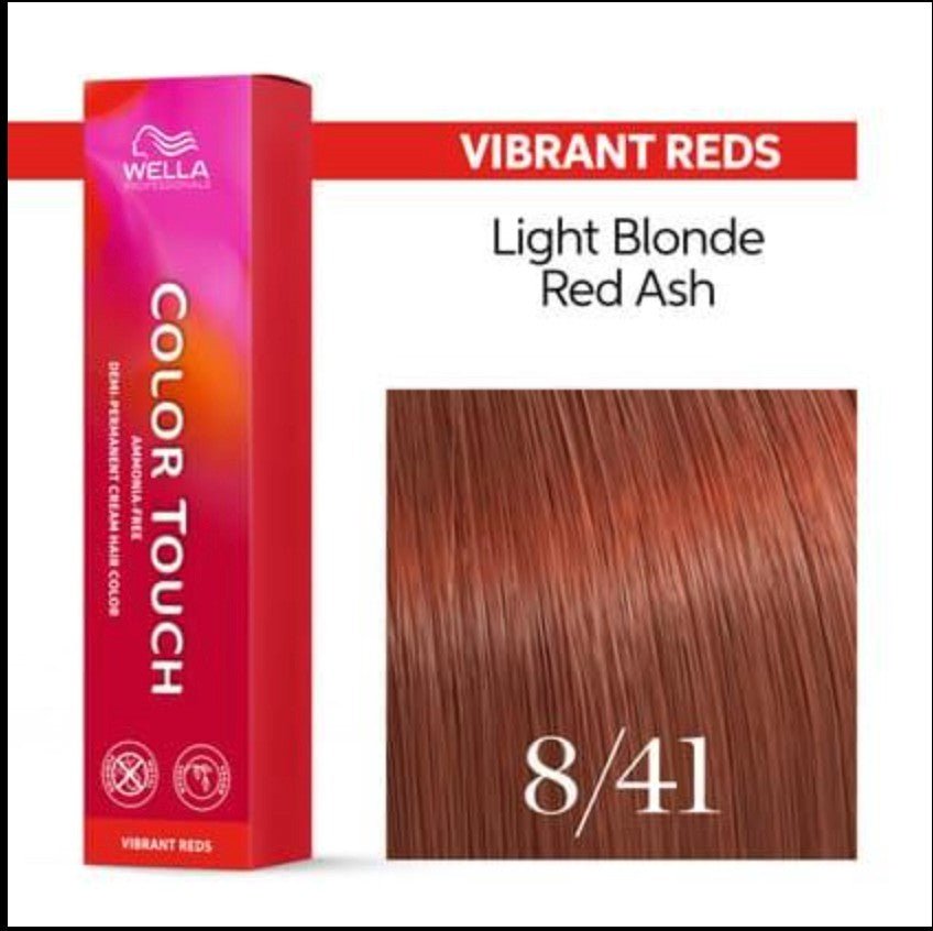 Wella Color Touch 8/41 Light Blonde Red Ash Hair Color 2 oz