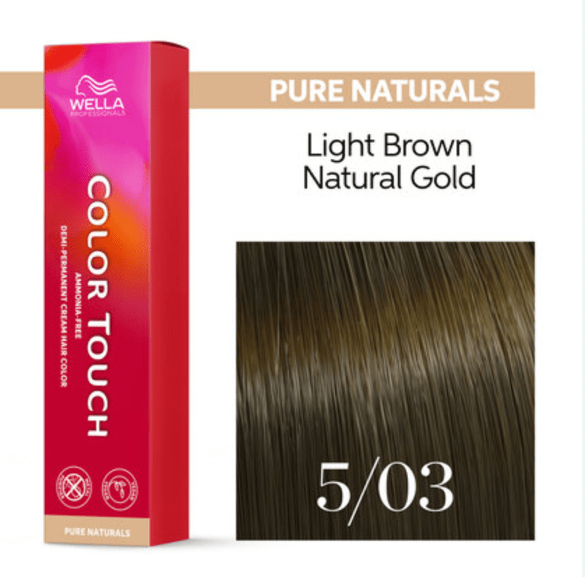 Wella Color Touch 5/03 Light Brown Natural Hair Color 2 oz
