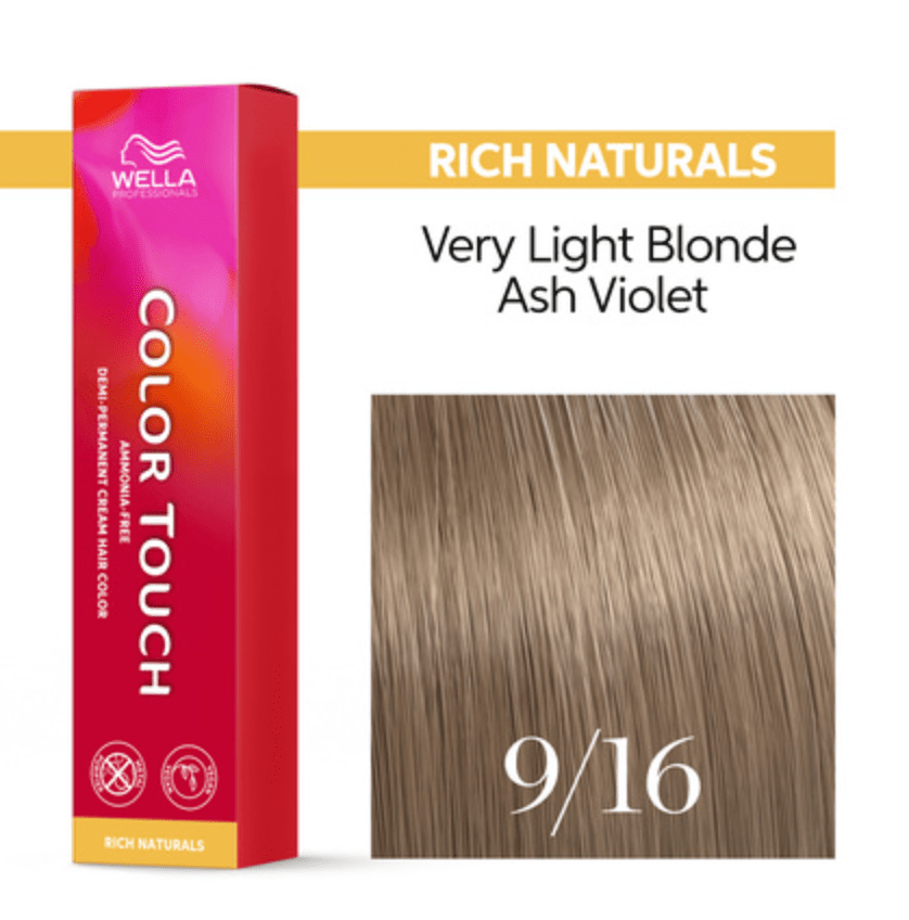 Wella Color Touch 9/16 Very Light Blonde Ash Violet 2 Oz