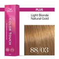 Wella Color Touch Plus Demi-Permanent Color 88 03 Intense Light Blonde-Natural Goldsex