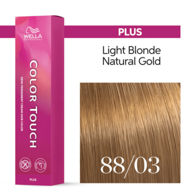 Wella Color Touch Plus Demi-Permanent Color 88 03 Intense Light Blonde-Natural Goldsex