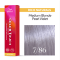 Wella Color Touch Rich Naturals 7/86 Medium Blonde Pearl Violet Hair Color