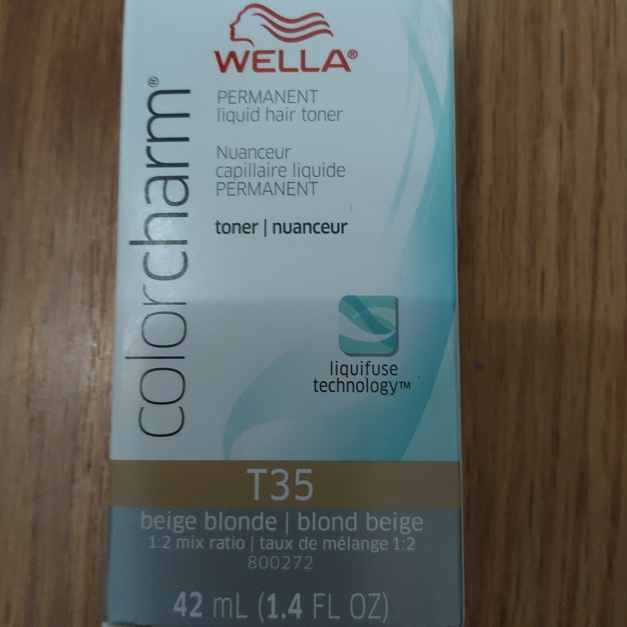 Wella ColorCharm Permanent Liquid Hair Toner T35 Beige Blonde, 1.4 oz