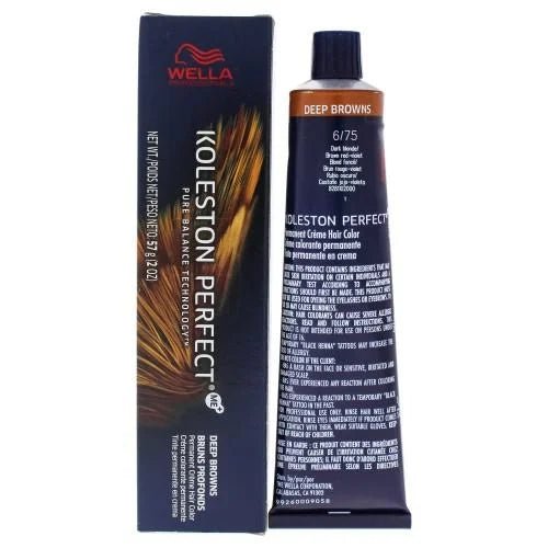 Wella Koleston Perfect Permanent Creme Hair Color 6/75 Dark Blonde Brown Red Violet