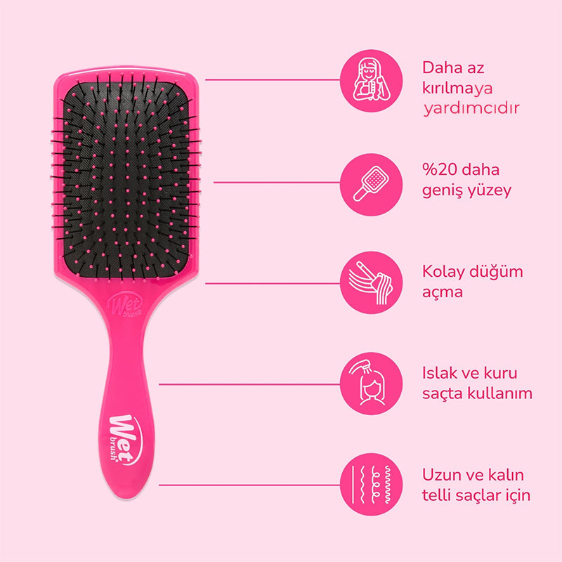 Wet Brush Paddle Detangler Thick Hair for Wide Hair Brush Pink
