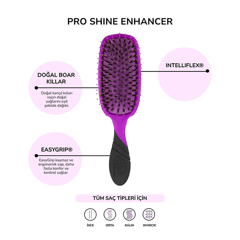 Wet Brush Pro Shine Enhancer Hair Brush Purple