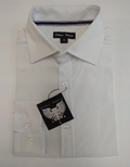 Solid White Men's Long Sleeves Dress Shirt