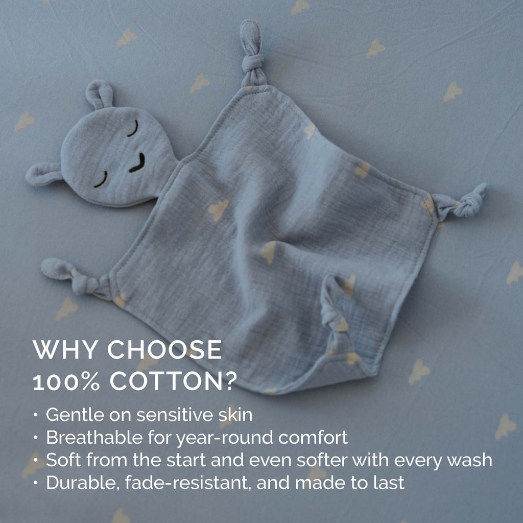 100% Muslin Lovey - Rosewood Checker