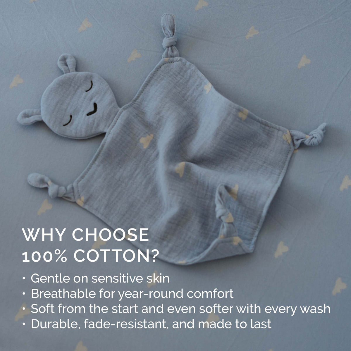 100% Muslin Lovey - Rosewood Checker