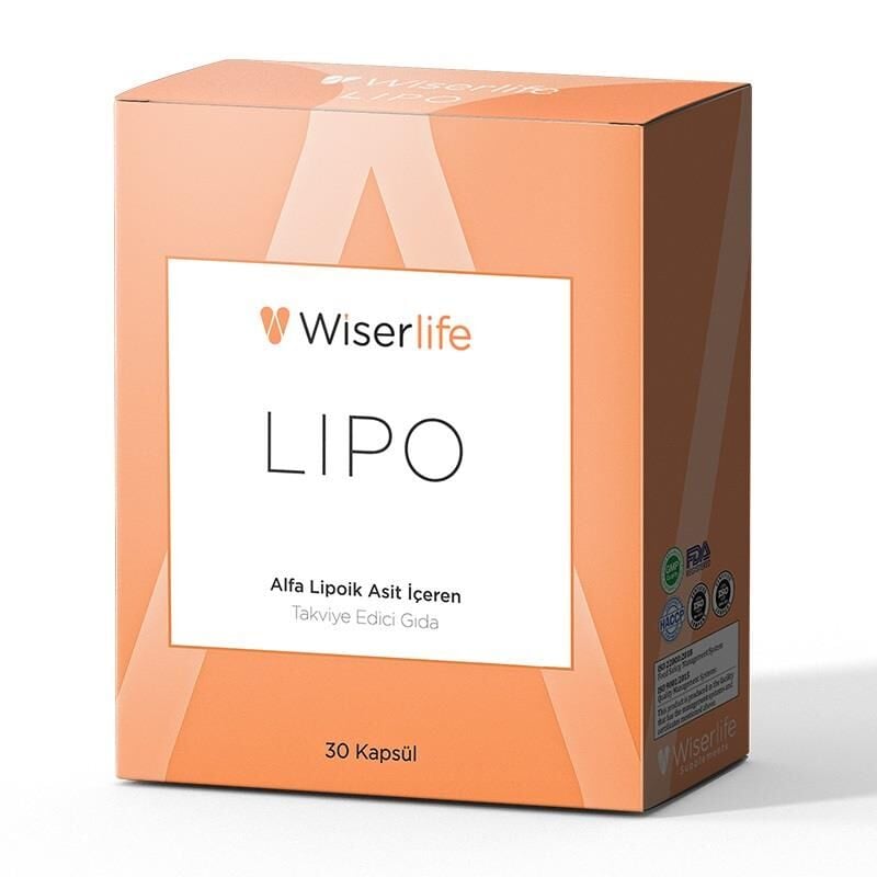 Wiserlife Lipo Alpha Lipoic Acid 600mg Supplement 30 Capsules