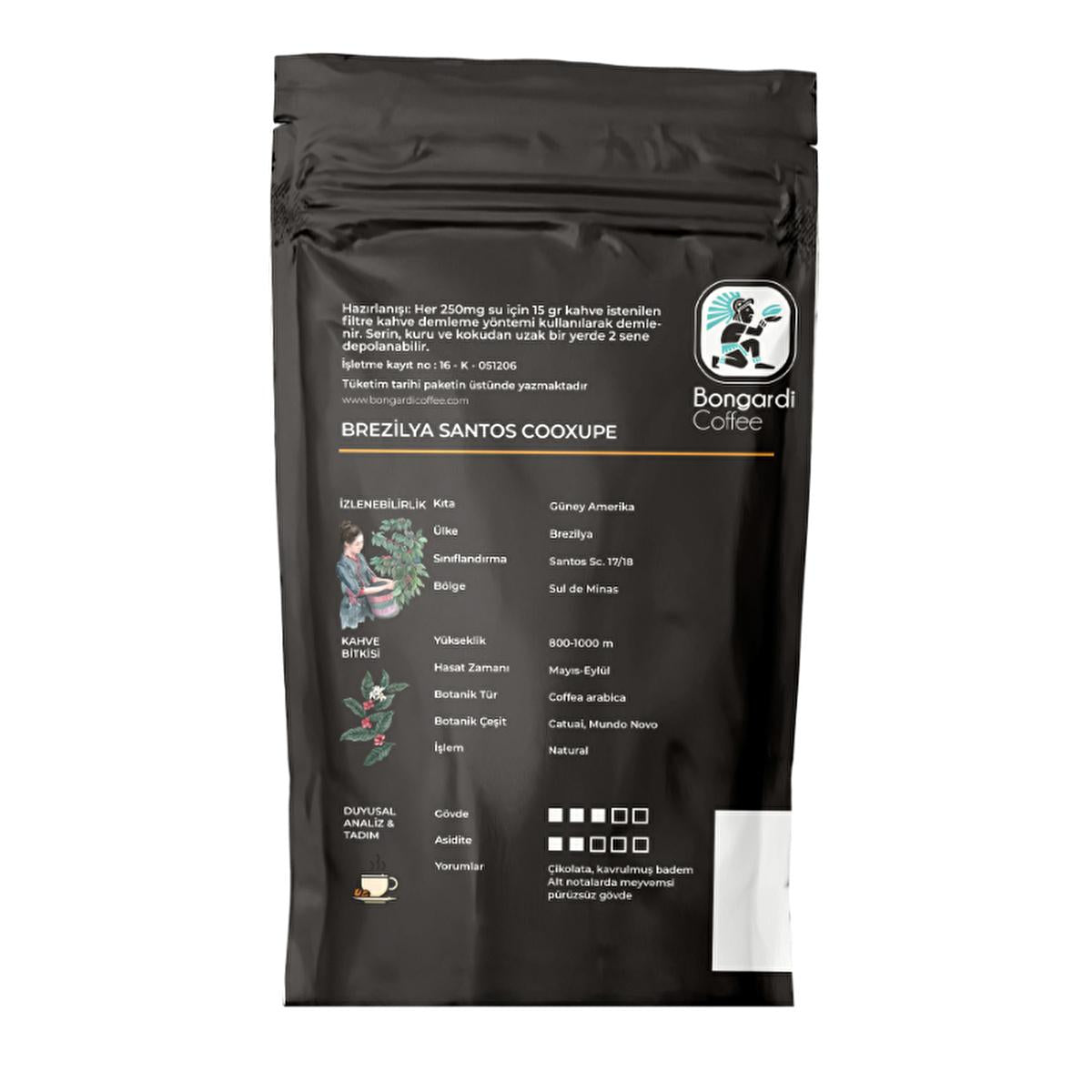 Bongardi Peru Specialty Coffee Beans - 200g Artisanal Gourmet Coffee for Connoisseurs