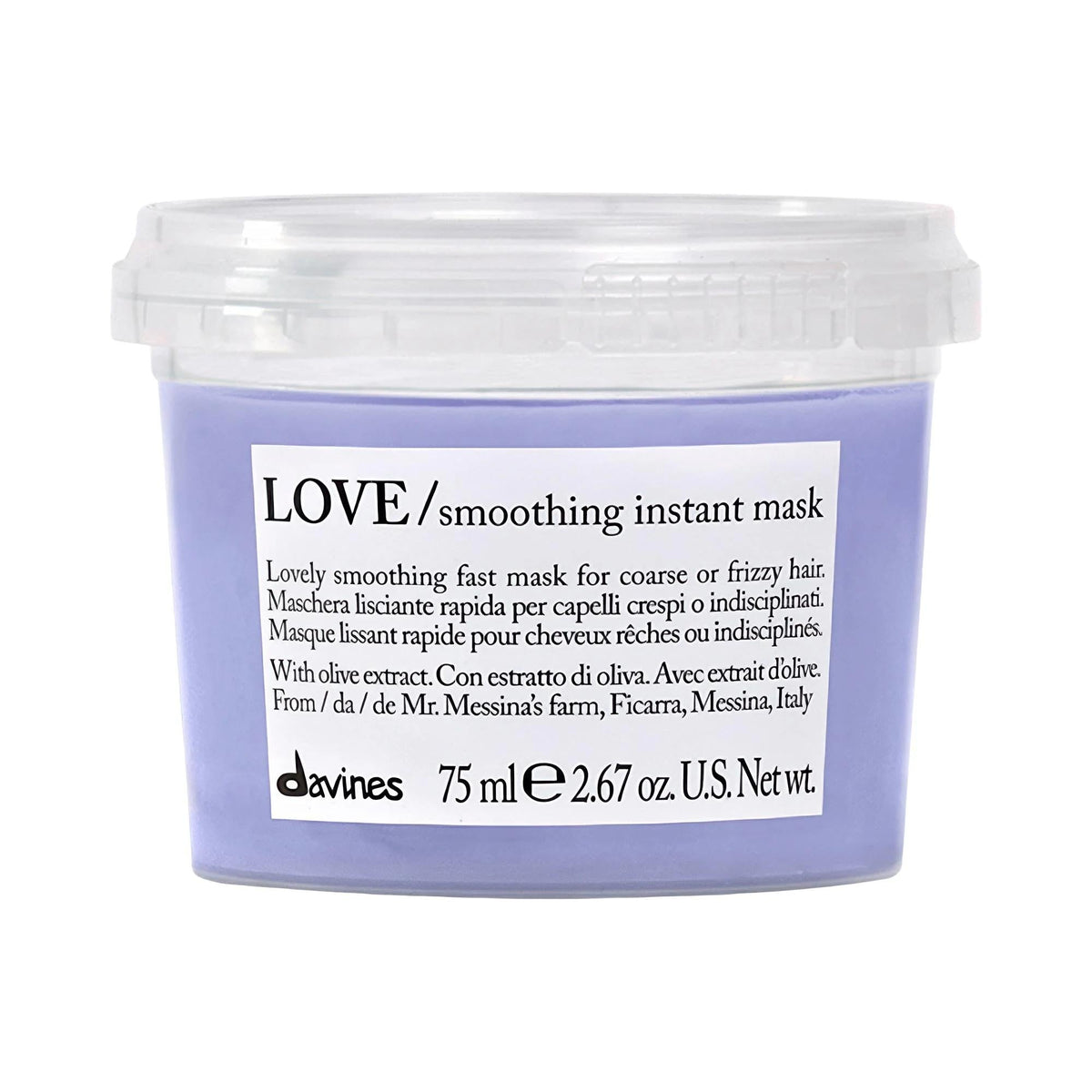 LOVE Smoothing Instant Hair Mask for Frizzy Hair - Vegan, Sulfate-Free, 30-Second Processing