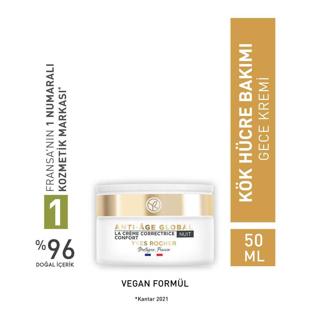 Gece Kremi - Anti-Age Global Yenileyici Ya_lanma Kar_õtõ Bitkisel Kšk HŸcre Bakõmõ Anti-Aging Night Cream