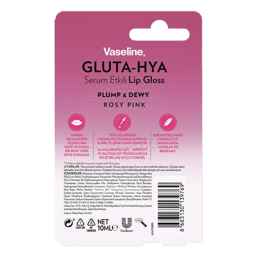 Vaseline Gluta-Hya Serum Burst Lip Gloss Rosy Pink 10 ml