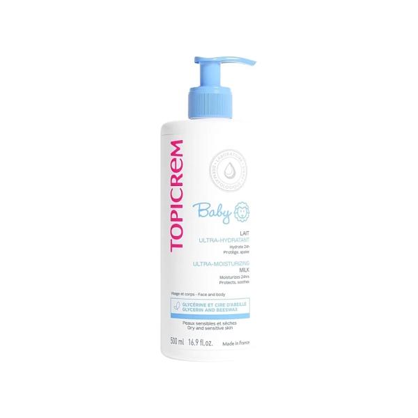 Topicrem Baby Moisturizing Milk - Gentle, Hypoallergenic & Paraben-Free Skincare for Sensitive Skin