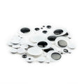Lino Oynar Craft Eyes - 50 Pack Mixed Black & White Wiggle Eyes for DIY Crafts & Toys