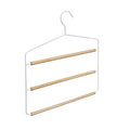 Ideenwelt Wooden Pants Hangers Space-Saving Closet Organizer 3-Pack