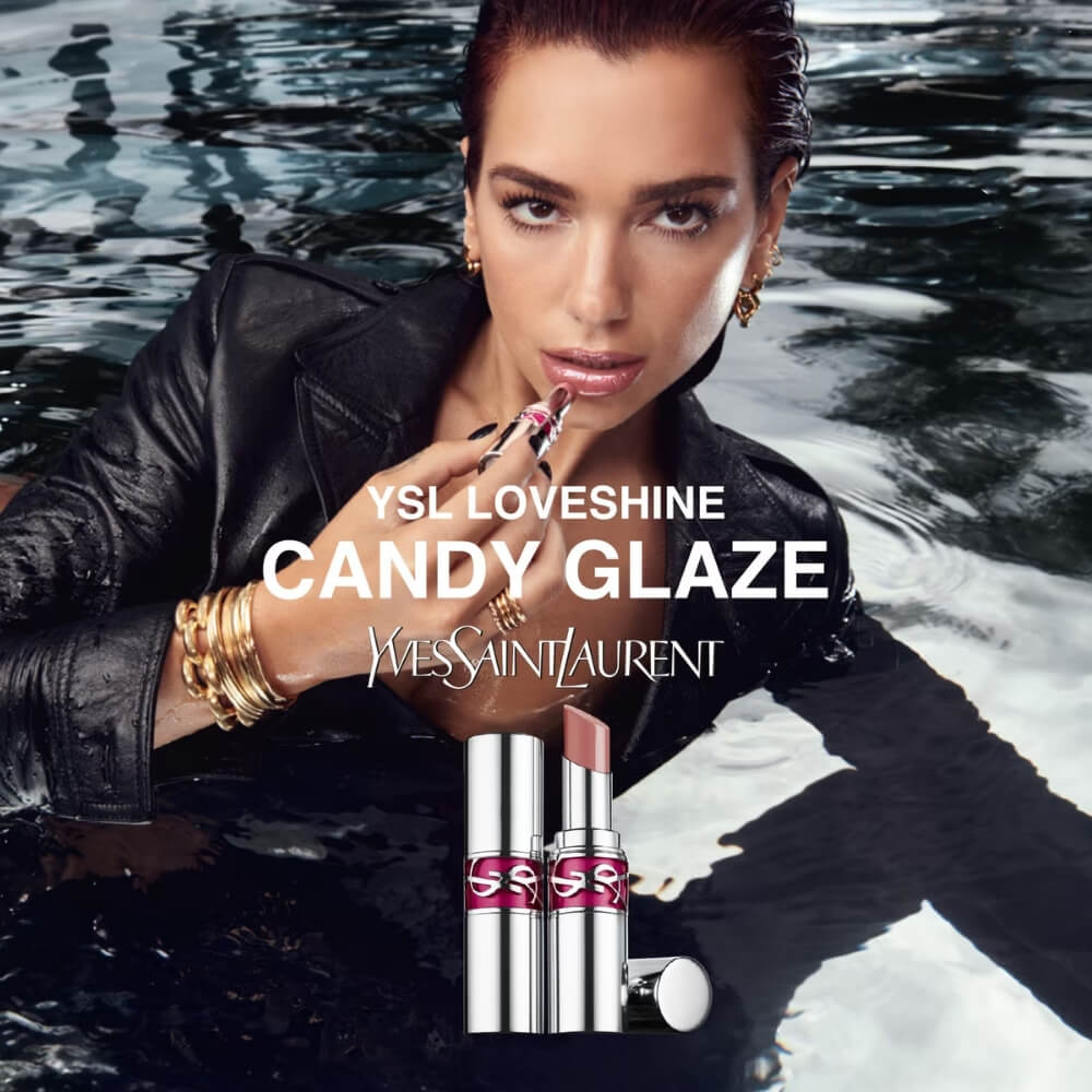 YSL Loveshine Candy Glaze Lip Gloss 06 Burgundy Temptation