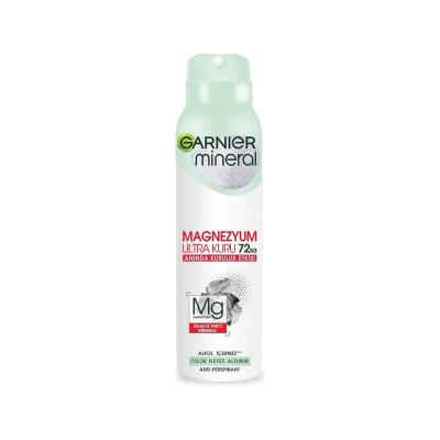 Garnier Mineral Magnezyum Ultra Dry Deodorant Spray - 72 Hour Protection, Alcohol-Free, Natural Magnesium