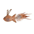 Zampa Brown Feathered Wicker Fish Cat Toy 21x10.3 cm