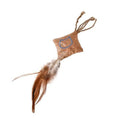 Zampa Brown Feathered Wicker Cat Toy for Active Play 25x6 cm