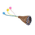 Zampa Brown Triple String Wicker Feather Cat Toy 18.5 cm