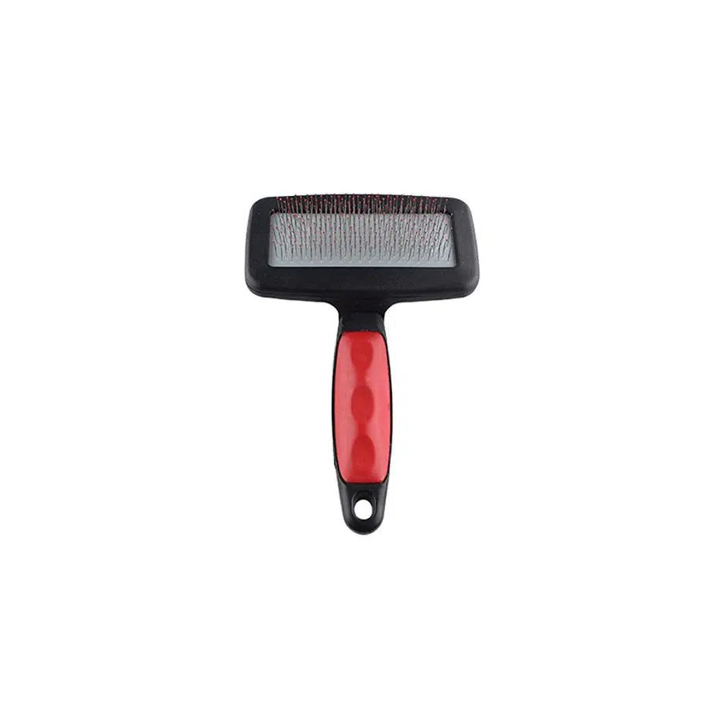 Zampa Silicone Tip Pet Grooming Brush for Cats & Dogs Red 14x9cm