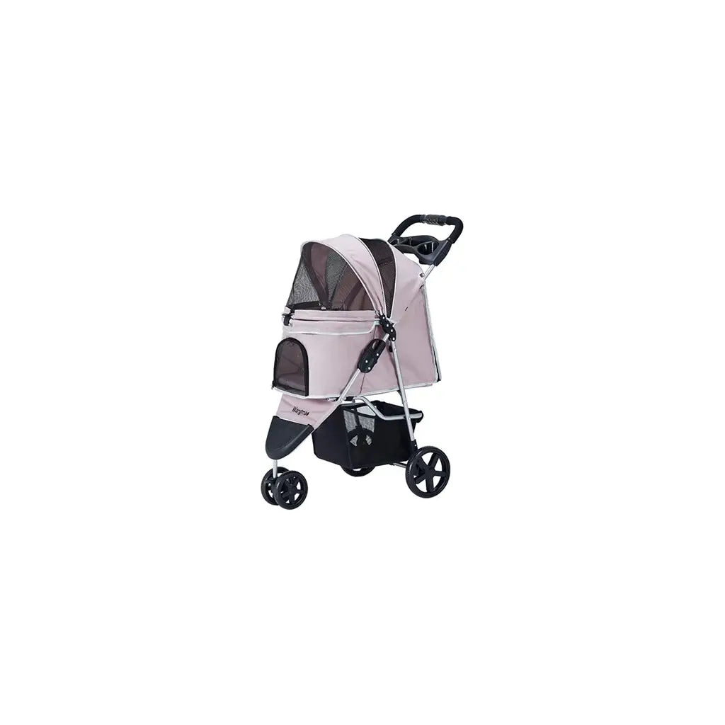 Zampa TriBoro Pet Stroller for Cats and Dogs Pink 45x80x90cm