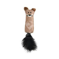 Zampa Plush Fox Cat Toy with Feathers 18 cm