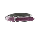 Zampa Soho Soft Texture Genuine Leather Dog Collar Burgundy 42cm