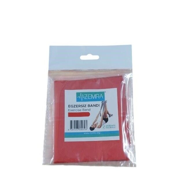Zemra Exercise Resistance Band Medium Tension Red 1 Unit