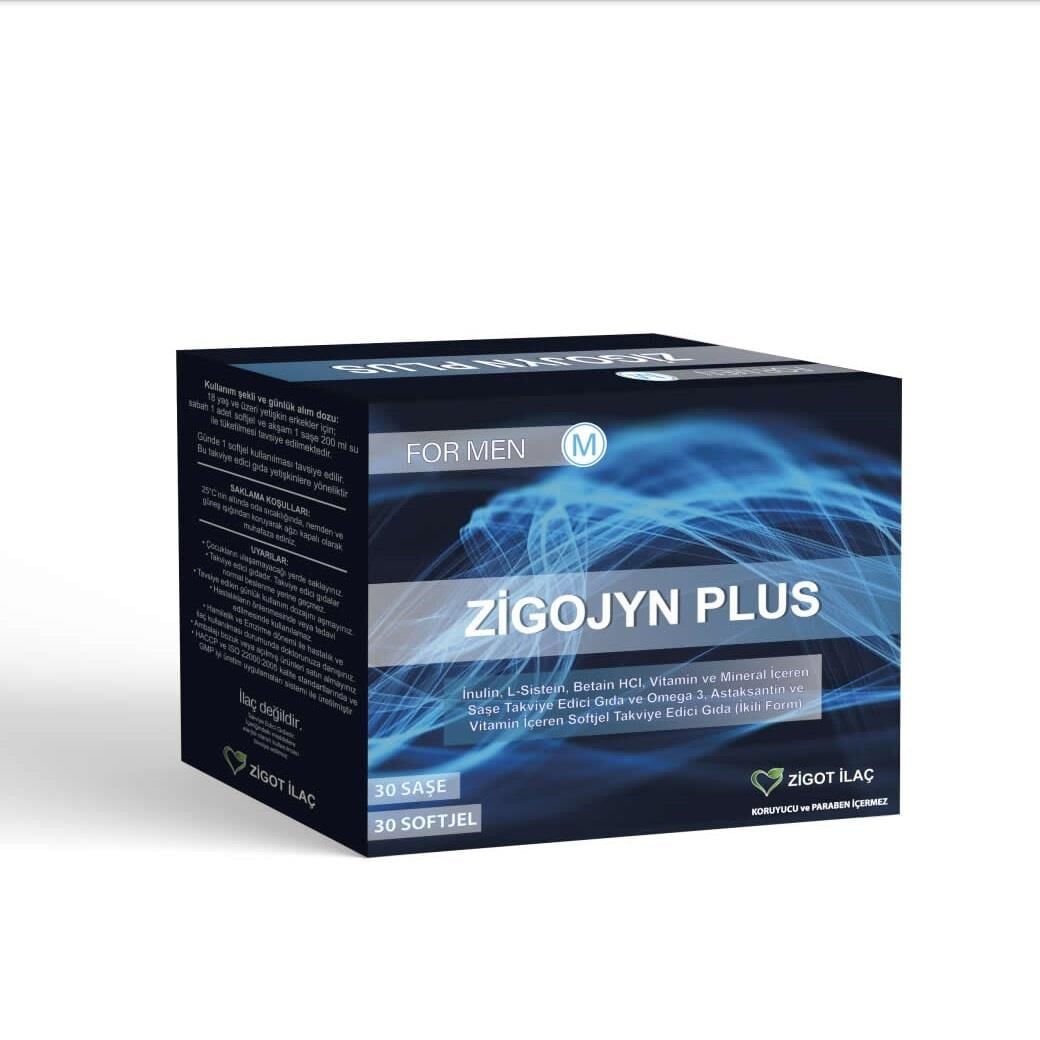 Zigot Ilac Zigojyn Plus M for Men Multivitamin Support 60 Count