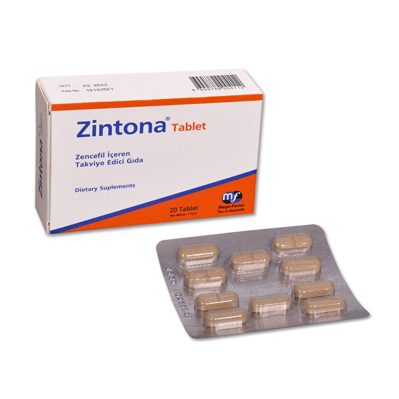 Mega Farma Zintona Ginger Supplement for Digestion 20 Tablets