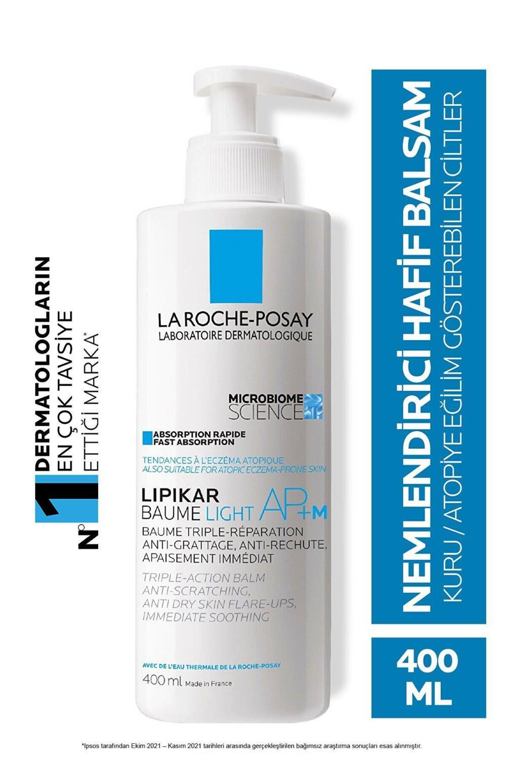 La Roche Posay Lipikar Baume Light AP+ Moisturizing Body Balm for Dry Skin - 13.53 fl oz, Hypoallergenic & Long-Lasting Hydration