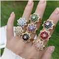 Flower Gemstone Ring