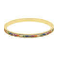 Rainbow CZ Bangle Bracelet