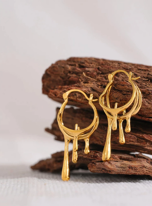 Gold Dangle Drop Earrings