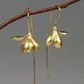 Gold Dangling Earring Flower