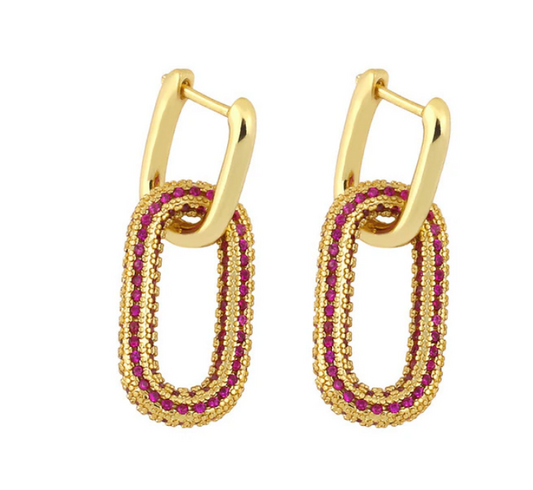 Pave Tiny Drop Earrings
