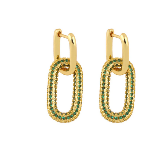 Pave Tiny Drop Earrings