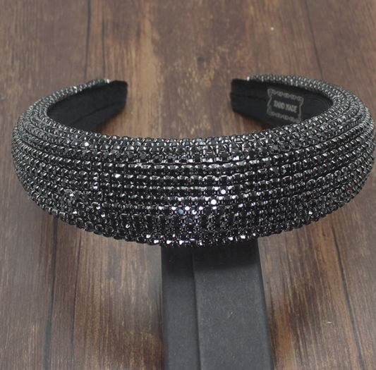 Black Crystal Headband