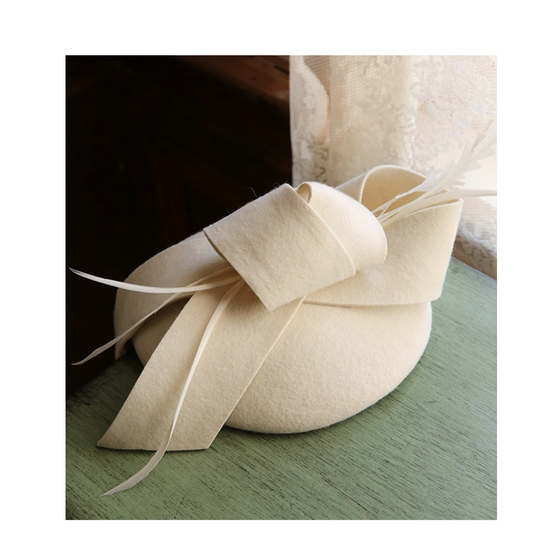 Beige Cocktail Hat