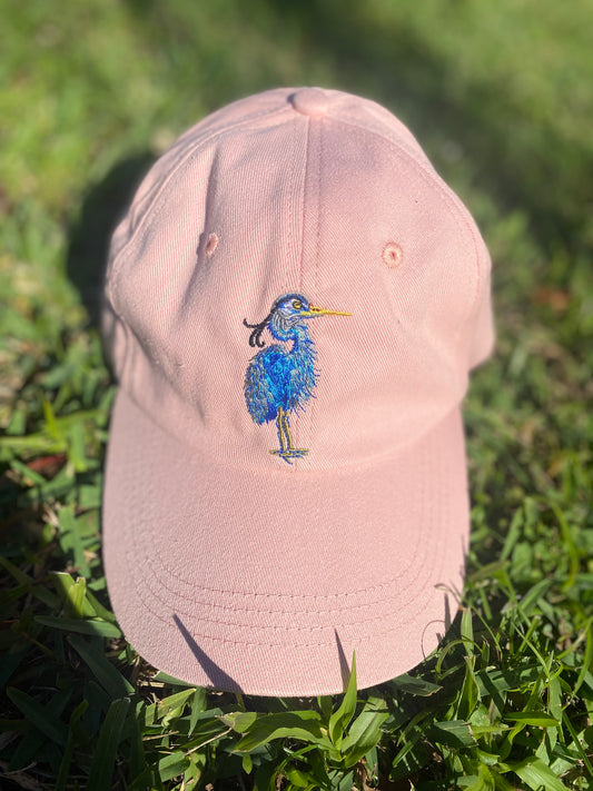Pink The Spa of Charleston Embroidered Great Embroidered Heron Baseball Cap