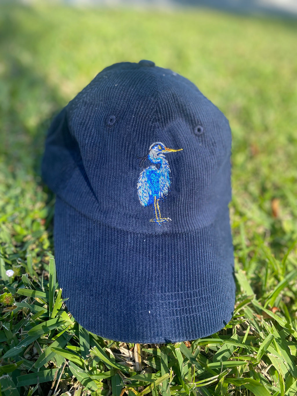 Corduroy Navy The Spa of Charleston Great Blue Heron Baseball Cap