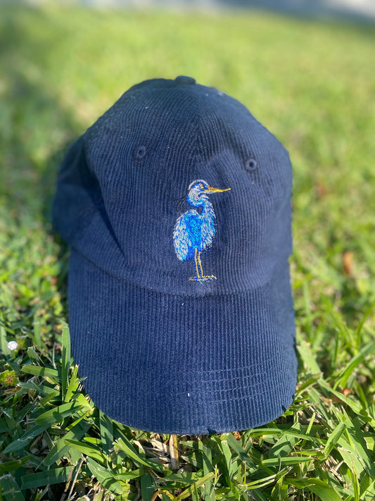 Corduroy Navy The Spa of Charleston Great Blue Heron Baseball Cap